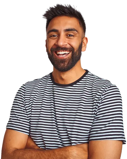 Homme souriant