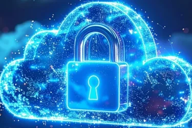 Nuage cloud avec un cadenas