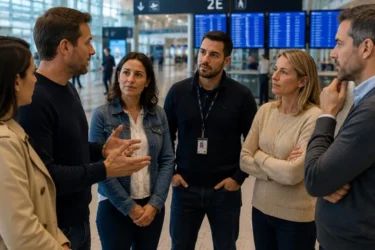 Employés dans un aéroport