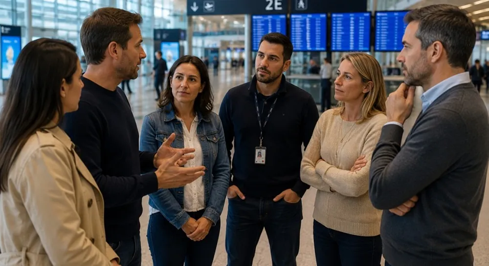Employés dans un aéroport