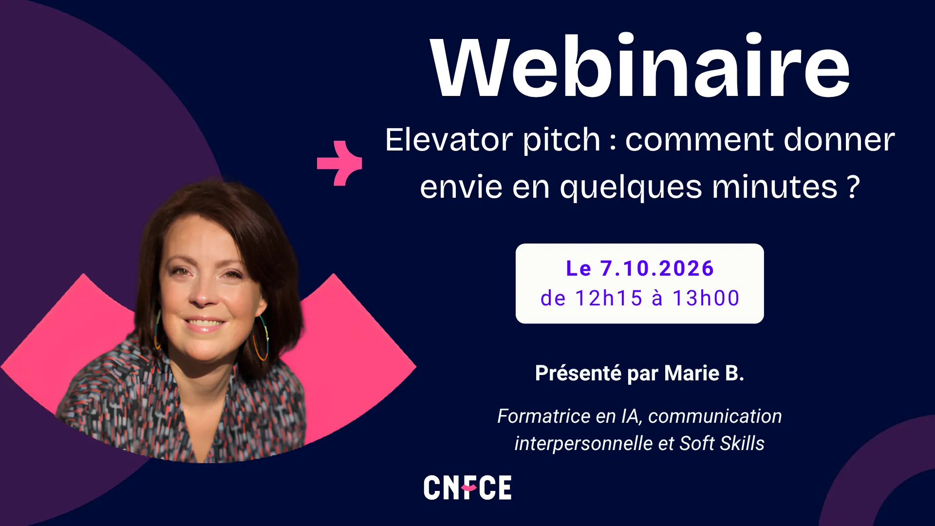 Webinaire elevator pitch