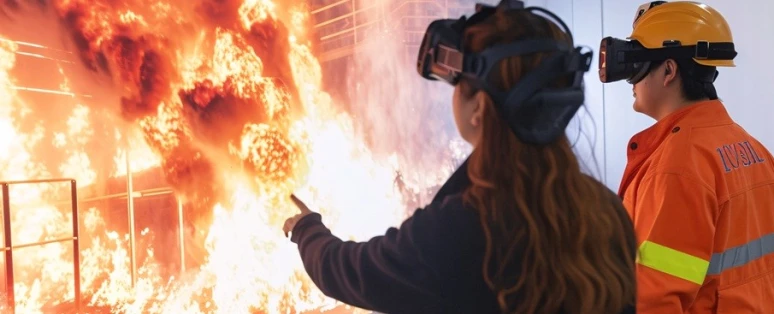 Formation Incendie en réalité virtuelle : extincteur et évacuation